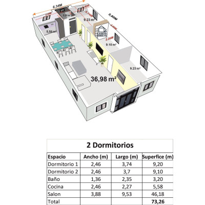 Casa Plegable Expandible de 75 m² Polar