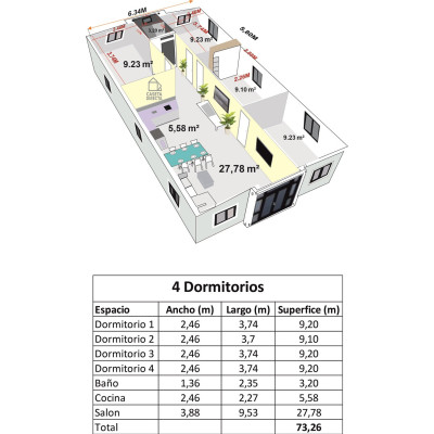 Casa Plegable Expandible de 75 m² Polar