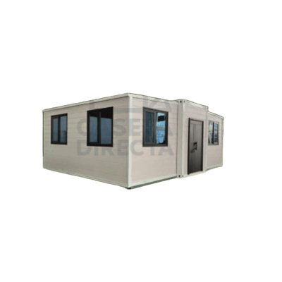 Casa Plegable 37 m² | Modelo Marfil con Revestimiento Claro