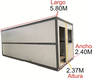 Dimensiones interiores de la caseta plegable reforzada Folder X1100